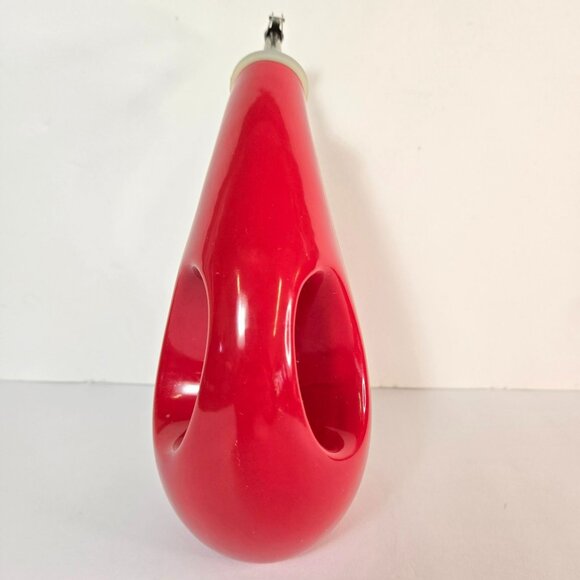 Rachel Ray 7" Cruet Oil or Vinegar Dispenser Bottle Stoneware Red w Spout H016 - Picture 4 of 11